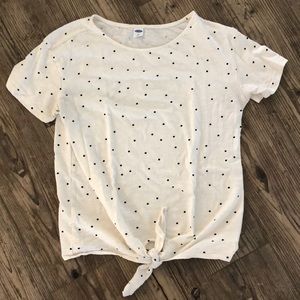Polka Dot tie front tee from Old Navy